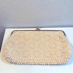 Vintage St. Thomas Corde Bead clutch bag purse wallet